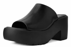 A9878L Black Bubble Mule Heel Women