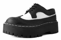 A9885 Black & White Double Decker Brogue