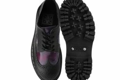 A9886 Black & Burgundy Double Decker Brogue Women