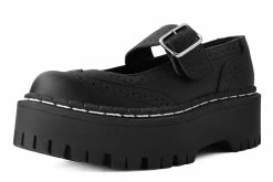 A9887L Black Double Decker Mary Jane Women