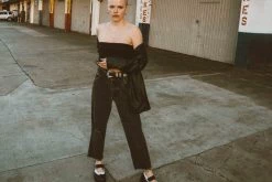 A9888L Women Black & White Double Decker Mary Jane