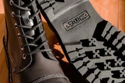 A9890 Women Black 7-Eye Double Decker Boot