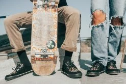 A9927 Black Suede & Leopard Quilted Interlace Sneaker Men