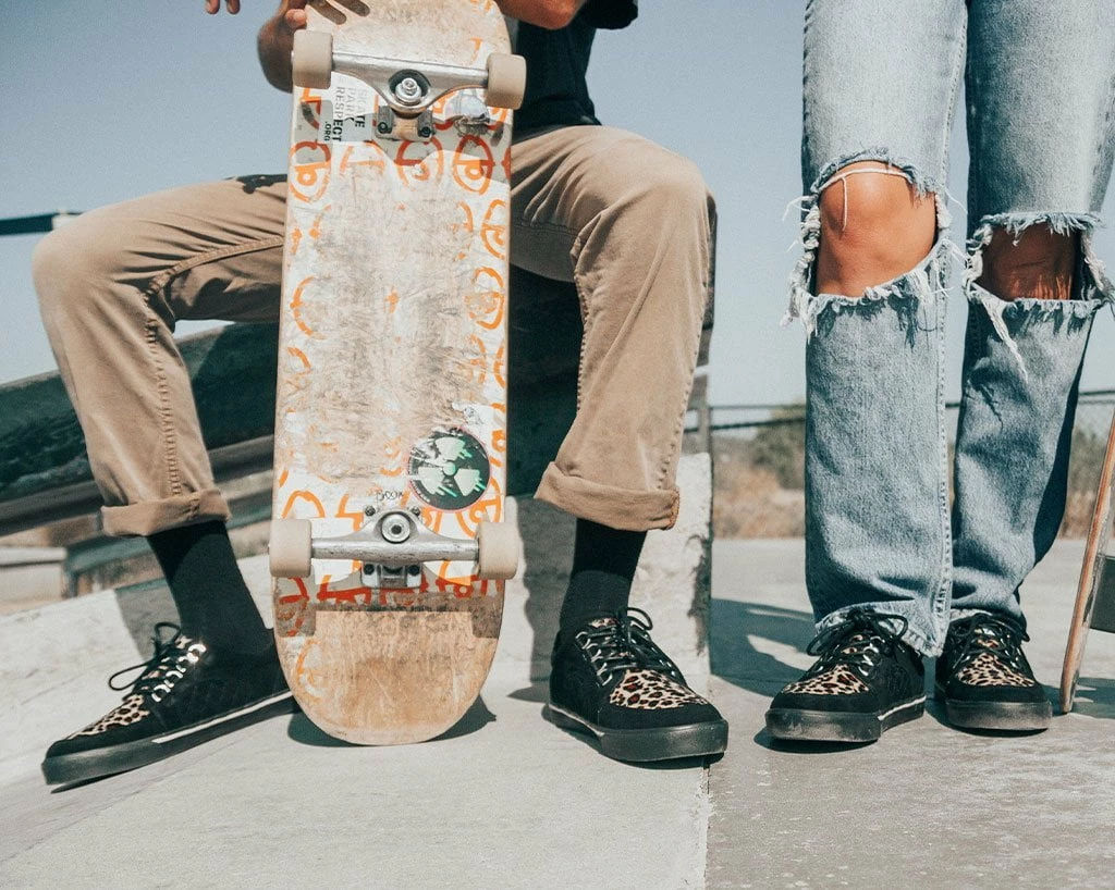 A9927 Black Suede & Leopard Quilted Interlace Sneaker Men