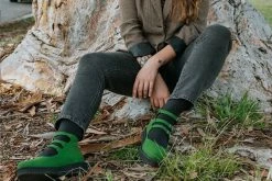 A9943L Women Jade Green Faux Suede 3-Strap Pointed Mary Jane