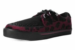 A9947 Black & Burgundy Leopard Hair VLK Sneaker Women