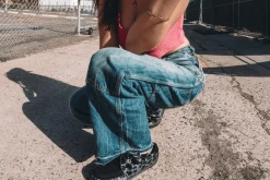 A9948 Black & Grey Leopard Hair VLK Sneaker