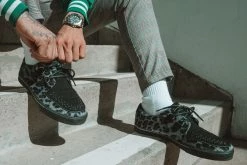 A9948 Black & Grey Leopard Hair VLK Sneaker