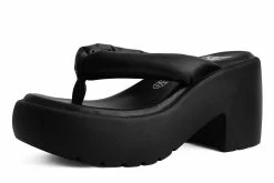 A9960L Women Black Strappy Bubble Heel