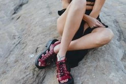 A9963L Red Lace Up Bubble Heel Women