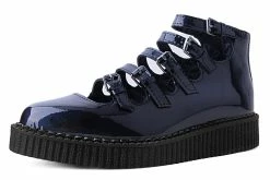 A9968L Black Metallic Sparkle Multi-Strap Mary Jane Women