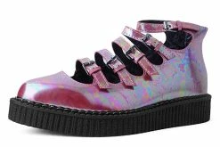 A9970L Red Oil Slick Multi-Strap Mary Jane Women