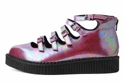 A9970L Red Oil Slick Multi-Strap Mary Jane Women