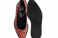 A9986L Orange Leopard Pointed Ballet Creeper
