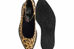 A9987L Mustard Leopard Pointed Ballet Creeper