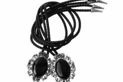 BL01 Black Victorian Bolo Shoe Tie