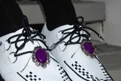 BL05 Women Purple Victorian Bolo Shoe Tie