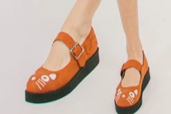 F3083L Ginger Faux Suede Kitty Viva II Mary Jane