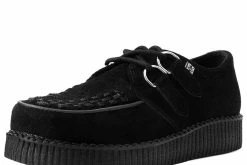 F7270 Women Black Suede Viva II Low Creeper
