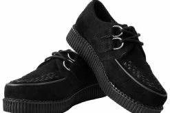 F7270 Women Black Suede Viva II Low Creeper