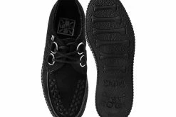 F7270 Women Black Suede Viva II Low Creeper