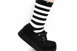 F7270 Women Black Suede Viva II Low Creeper