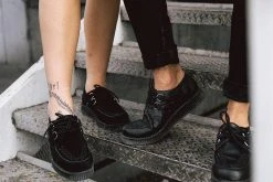 F7270 Women Black Suede Viva II Low Creeper