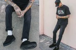 F9823 Black Suede Monk Buckle Viva II Creeper