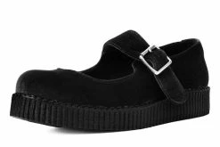 F9870L Black Velvet Viva II Mary Jane