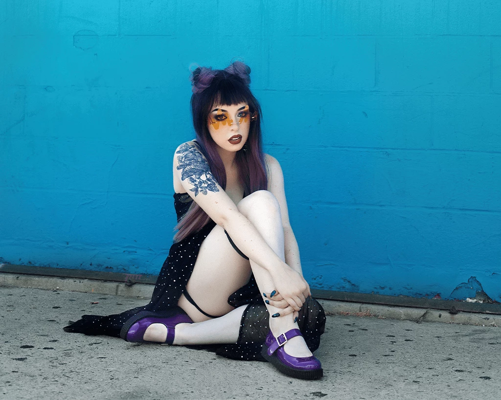 F9901L Purple Metallic TUKSkin⢠Viva II Mary Jane Women