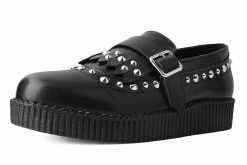 F9929 Women Black Studded Loafer