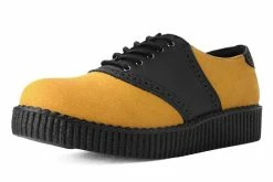 F9940 Black TUKskin™ & Mustard Suede Saddle Oxford Women