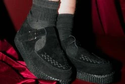 F9954 Women Black Faux Suede Viva II Sandal