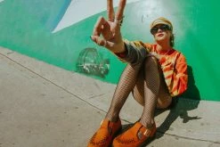 F9956 Burnt Orange Faux Suede Viva II Sandal