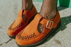 F9956 Burnt Orange Faux Suede Viva II Sandal