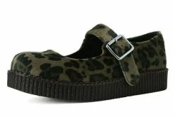 F9972L Olive Leopard Viva II Mary Jane