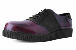 F9978 Black & Burgundy Rub-Off TUKskin™ Saddle Oxford