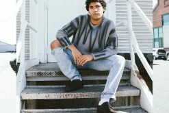 H1001 Black Suede Interlace T.U.K. RED Creeper