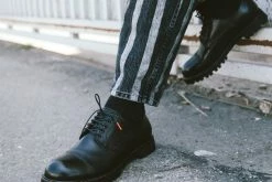 H3001 Men Black Leather T.U.K. RED Gibson