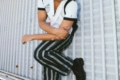 H3001 Men Black Leather T.U.K. RED Gibson