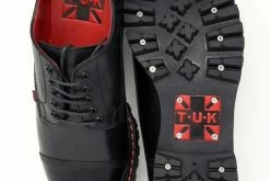 H3001 Men Black Leather T.U.K. RED Gibson