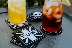 HA01 T.U.K. Square Logo Coaster 4-Pack Vegan