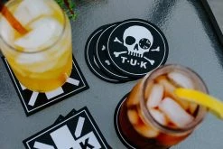 HA02 Skull Logo Coaster 4-Pack Stickers, Pins, Patches, Totes