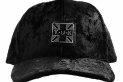 HT01 T.U.K. Black Crushed Velvet Hat Women