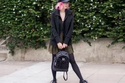 HT01 T.U.K. Black Crushed Velvet Hat Women