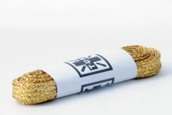 LC028-120MGD 120 CM Metallic Gold Flat Laces Women