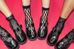 TSK1123 Black Assorted Fishnet 5-Pk Sock