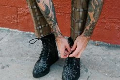 A9746 Black TUKskin™ 7-Eye Spiderweb Glow Boot