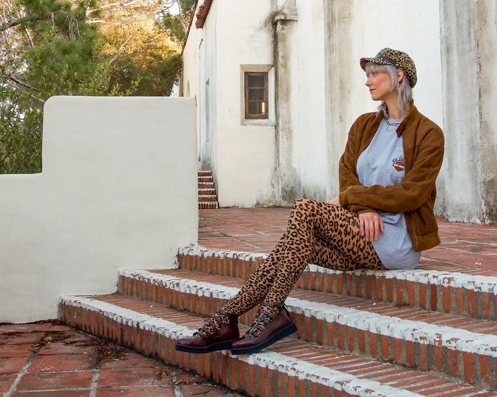 A9902L Burgundy Rub-Off Multi Strap Pointed Mary Jane Women