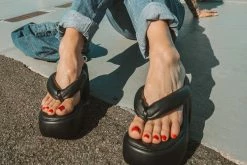 A9960L Women Black Strappy Bubble Heel